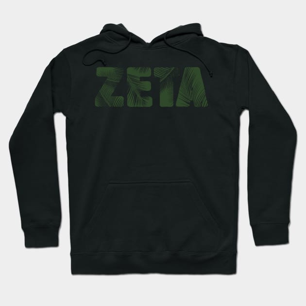 Zeta Leaf Letters Hoodie by Rosemogo